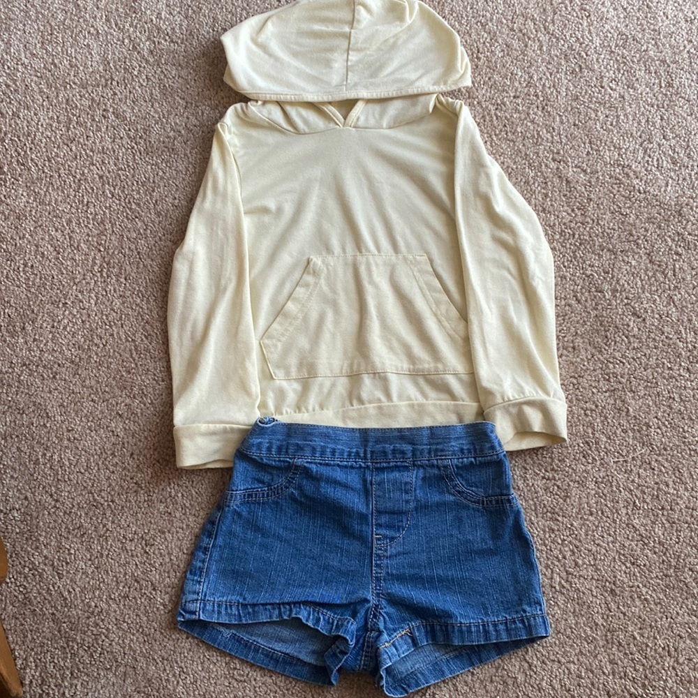 3 T girls long sleeve and shorts set